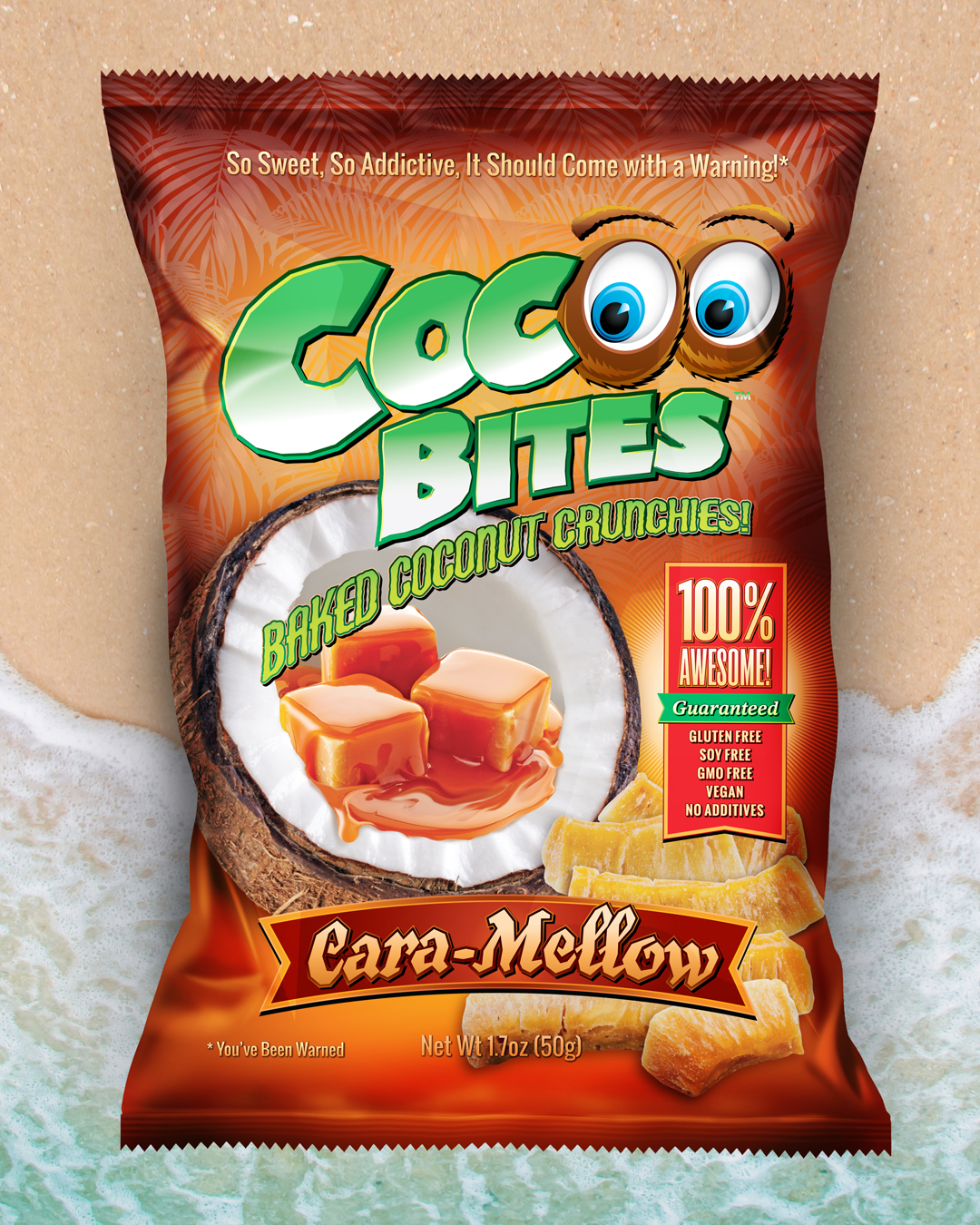 Package Design for Cocoo Bites Toasted Coconut Snacks