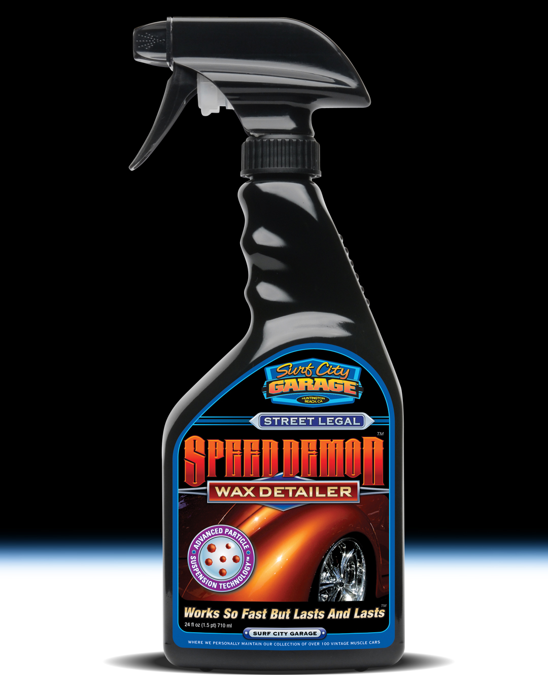 Bottle Label Design for Surf City Garage Speed Demon Wax Detailer